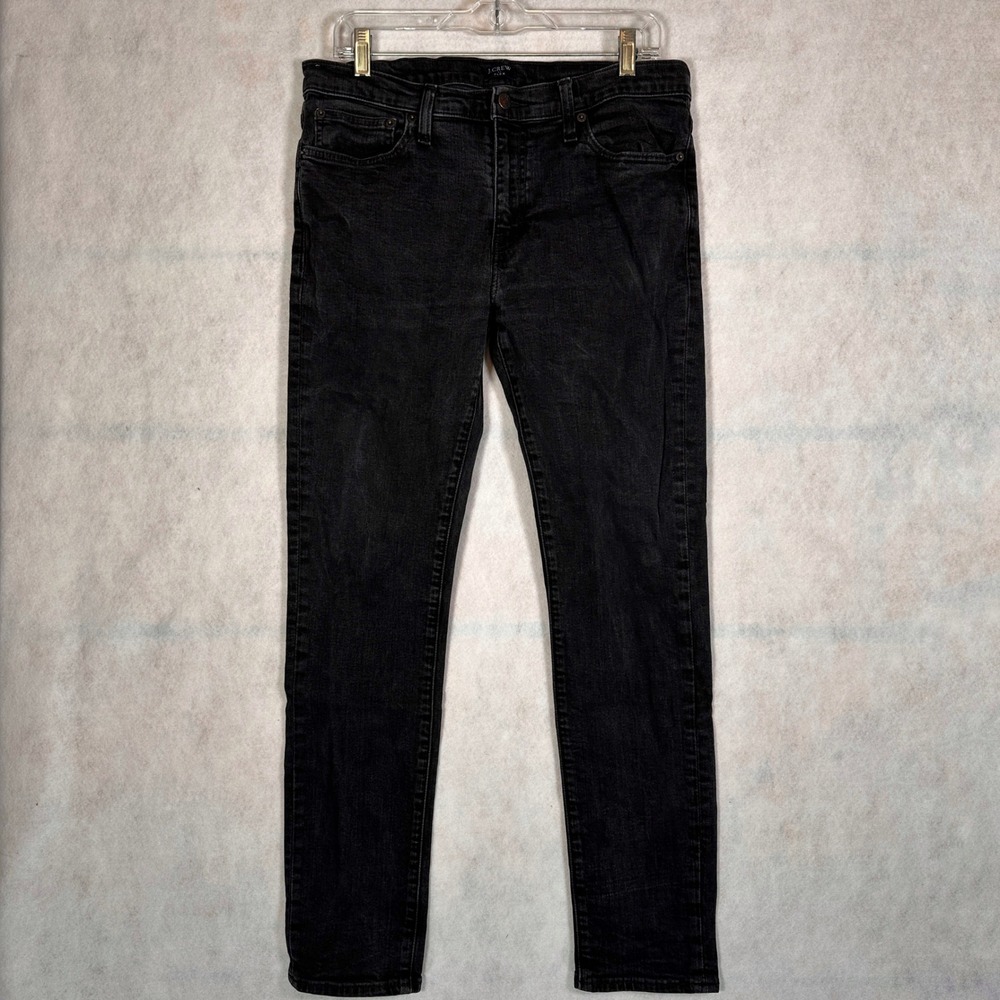 J.Crew Jeans Mens 33x32 Black Good Flex Slim Fit Washed Denim Pants